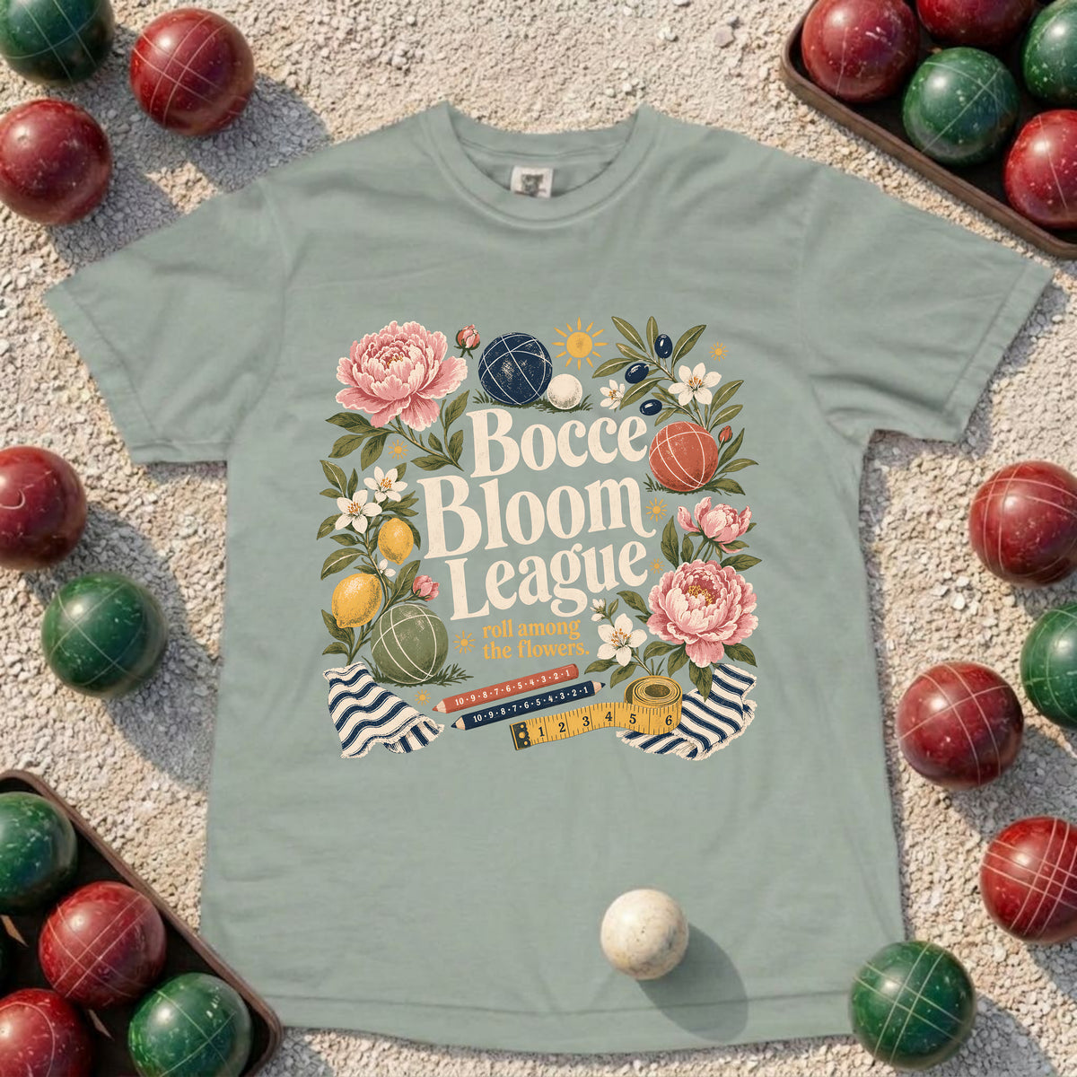 Bocce Bloom League T-Shirt