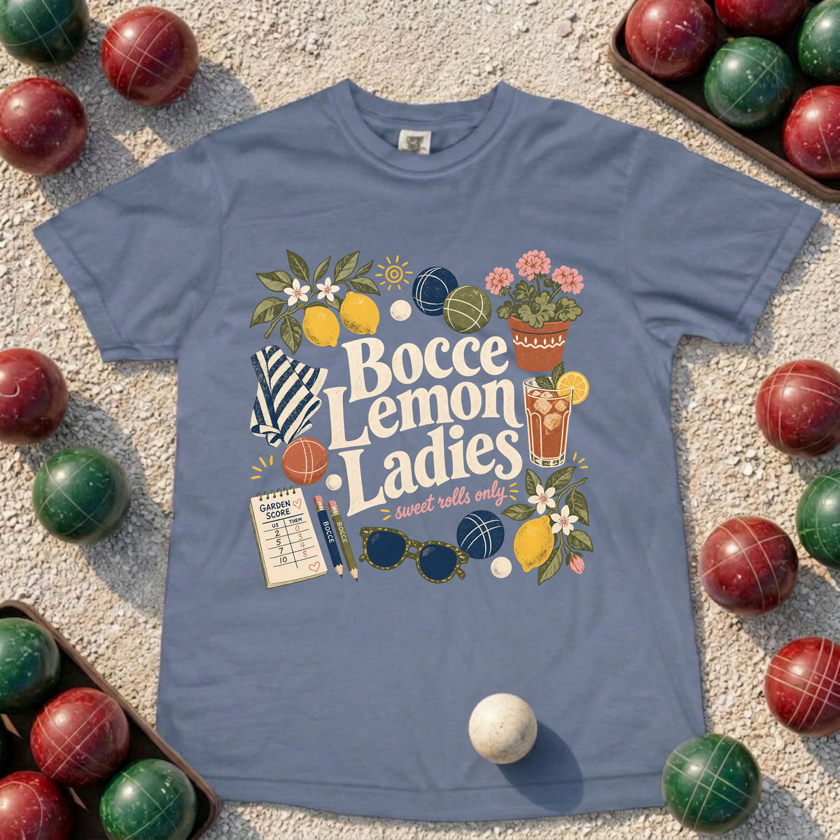 Bocce Lemon Ladies T-Shirt