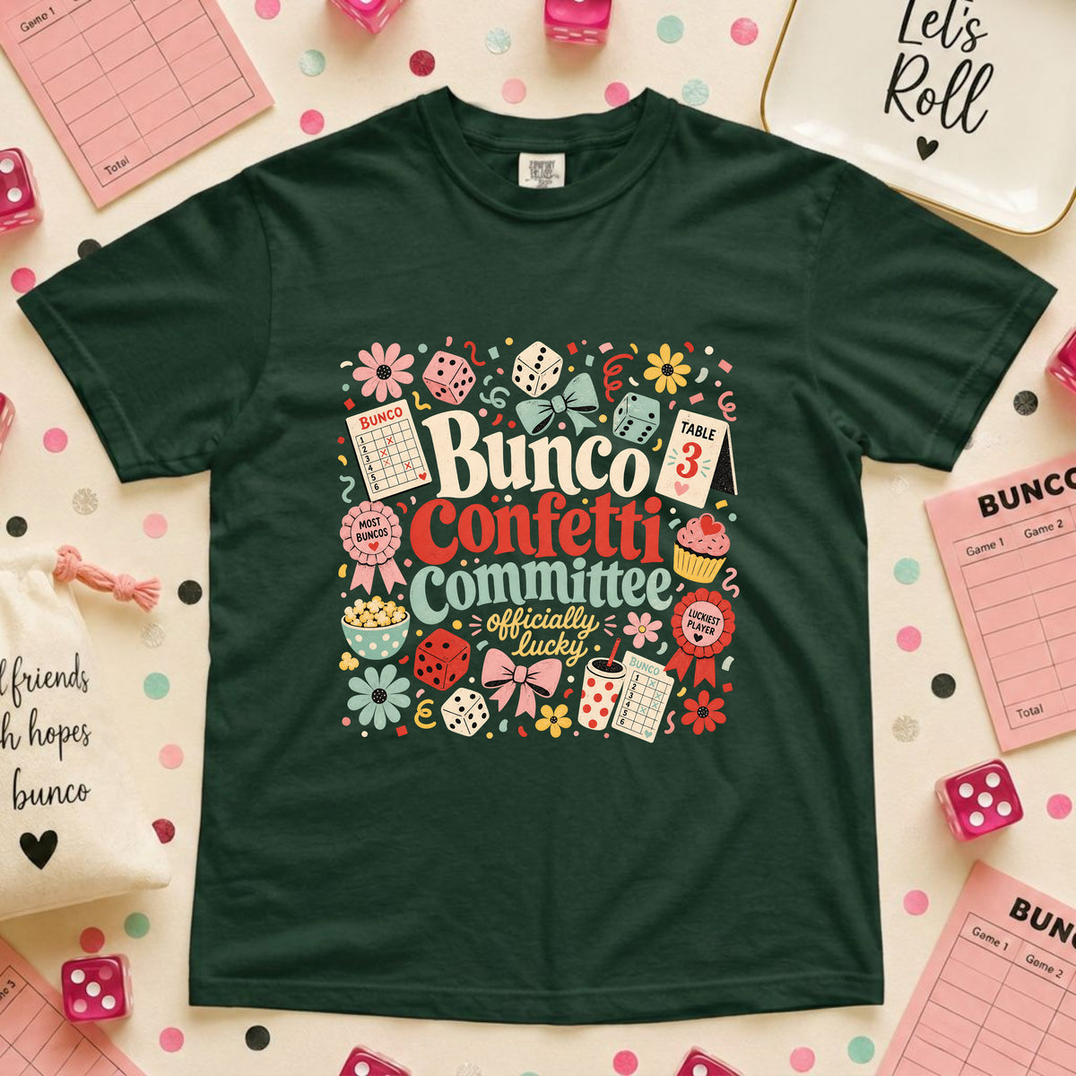 Bunco Confetti Committee T-Shirt