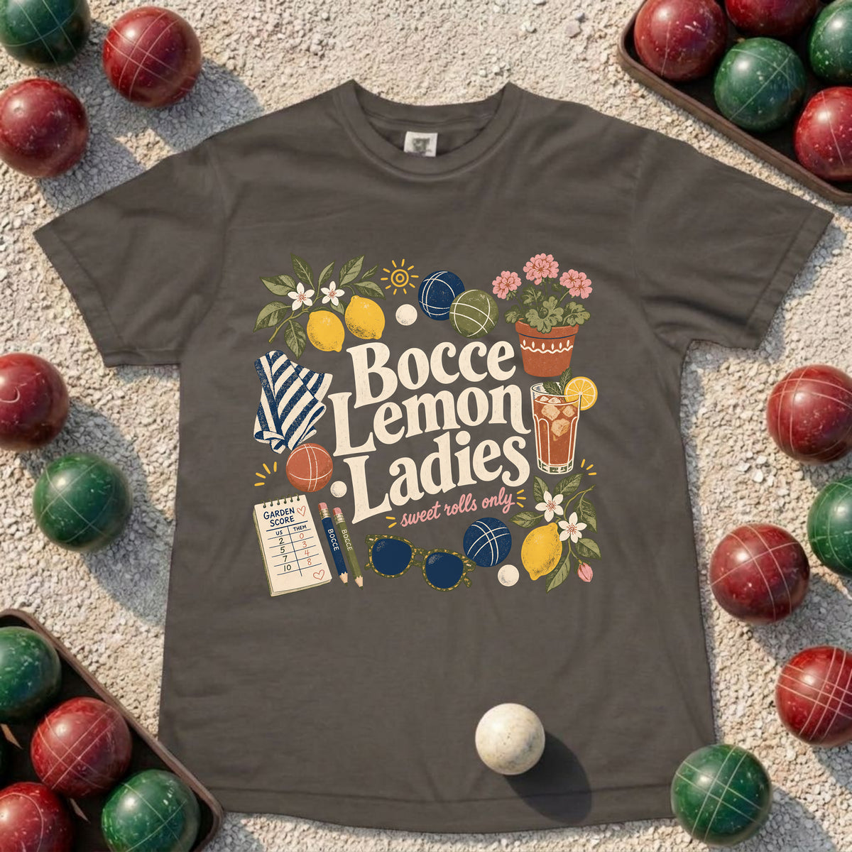 Bocce Lemon Ladies T-Shirt