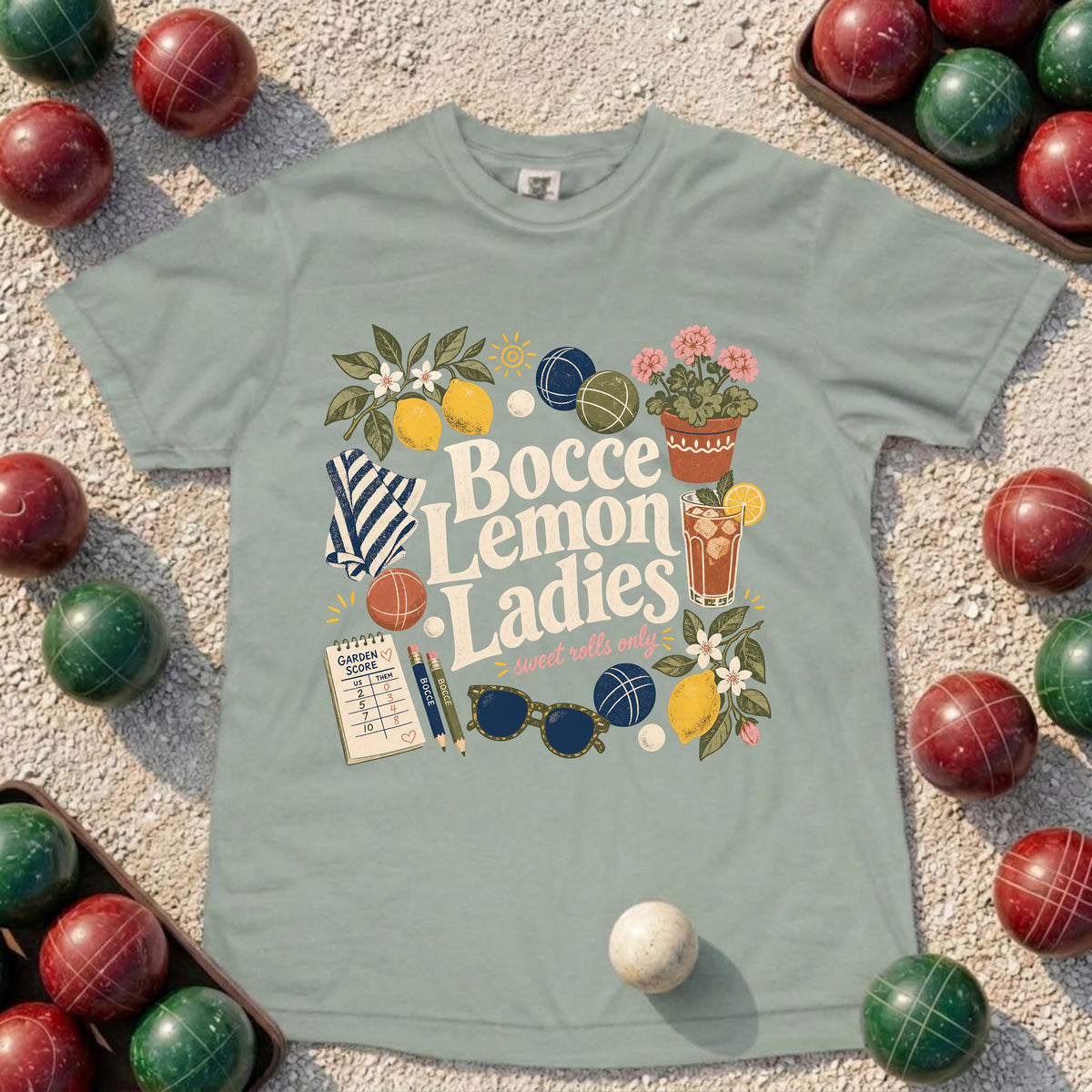 Bocce Lemon Ladies T-Shirt