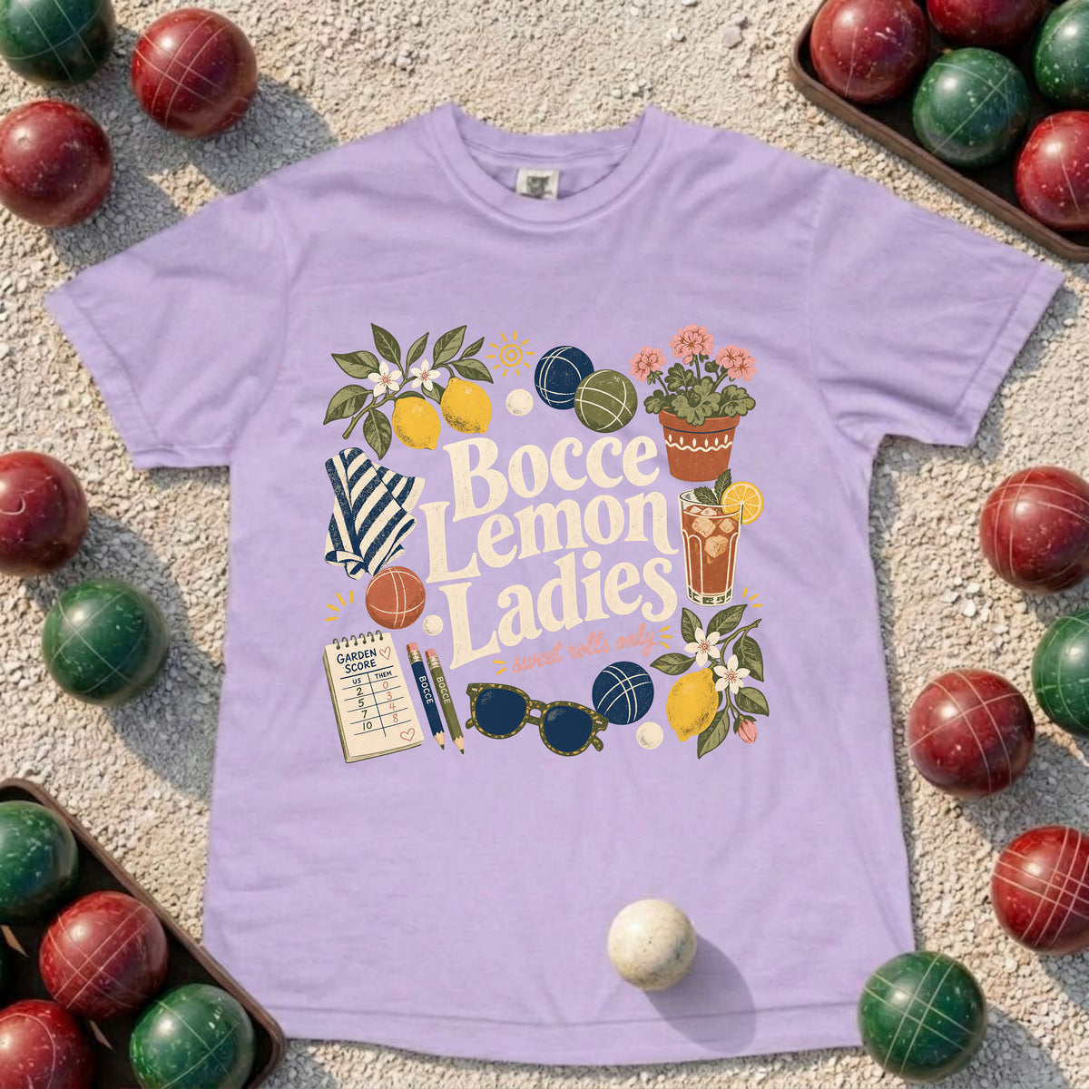 Bocce Lemon Ladies T-Shirt