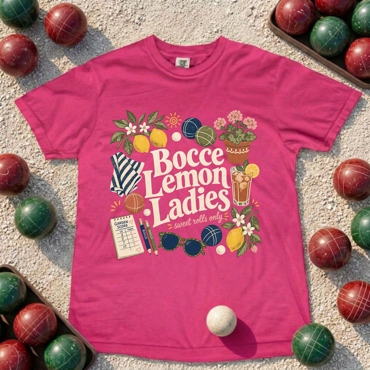 Bocce Lemon Ladies T-Shirt