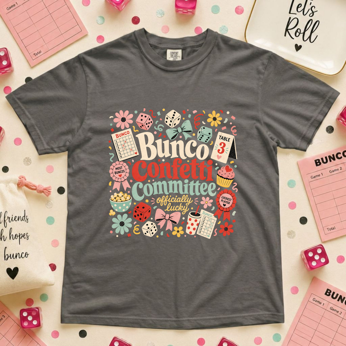 Bunco Confetti Committee T-Shirt